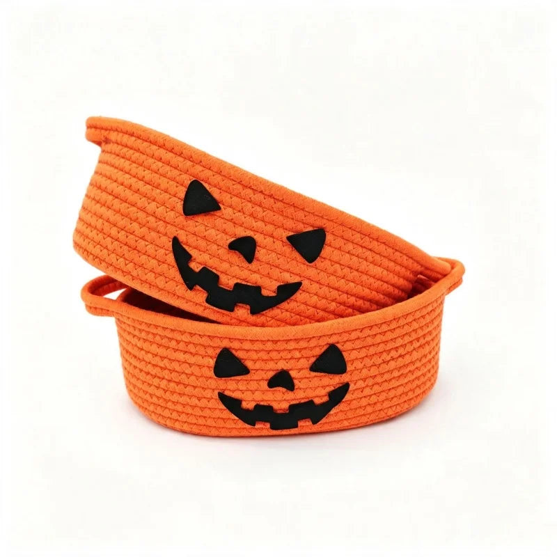 Pumpkin Cotton Rope Storage Basket