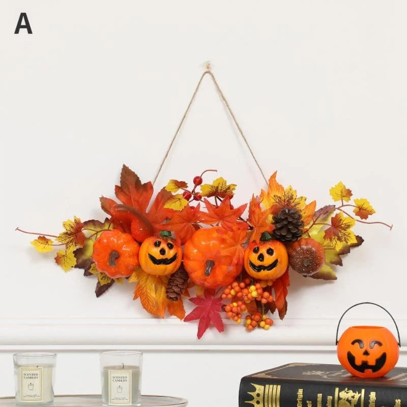 Maple Leaf & Pumpkin Harvest Garland
