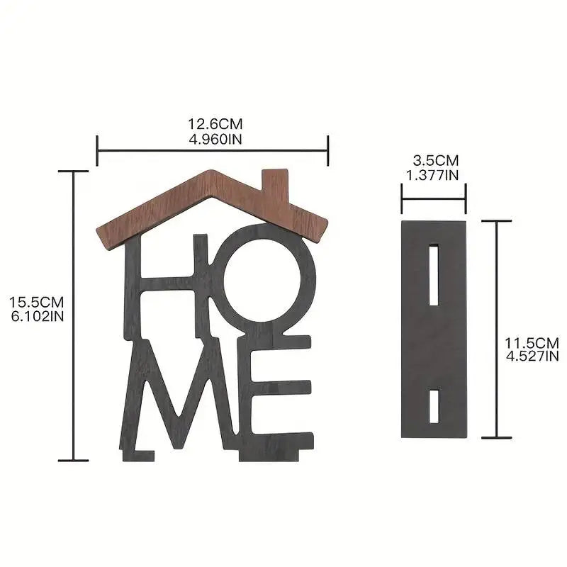 Wooden House-Shaped Home Ornament