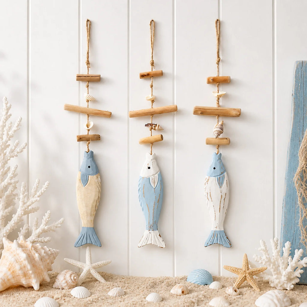 Handmade Coastal Fish Wall Hanging