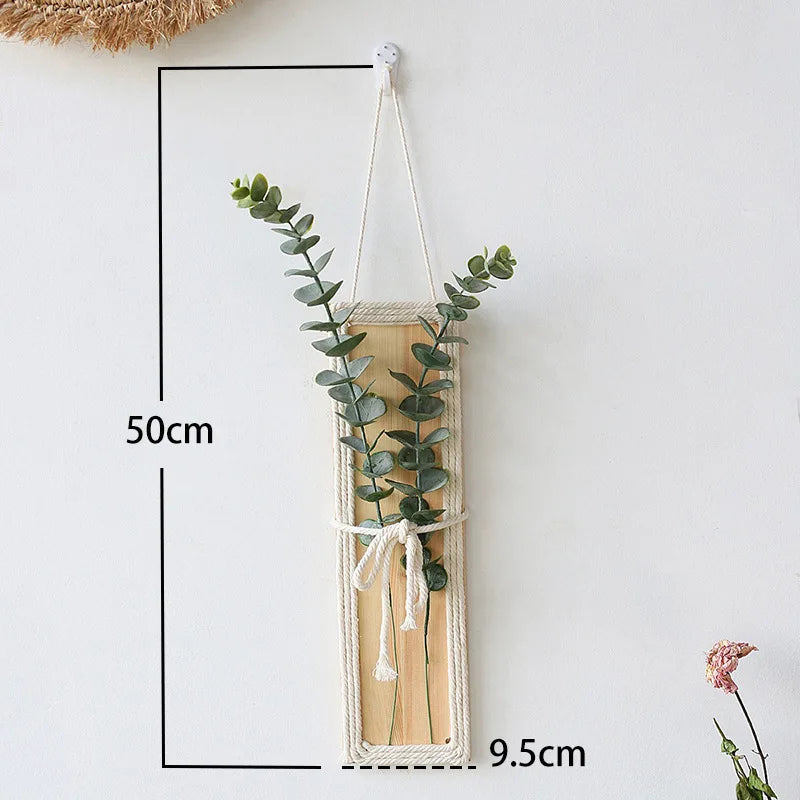 Bohemian Woven Rope and Wood Wall Hanger