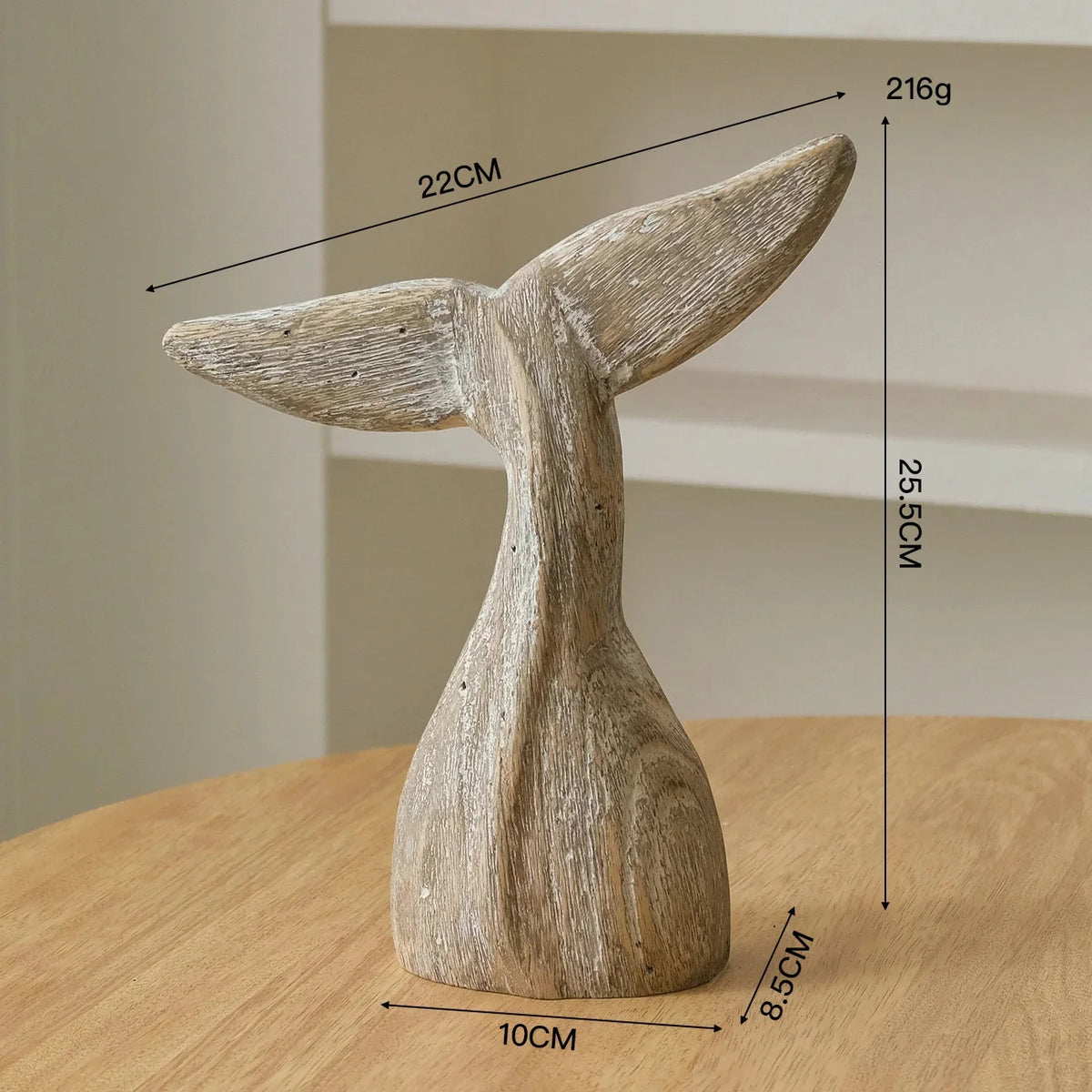 Vintage Handmade Whale Tail Sculpture