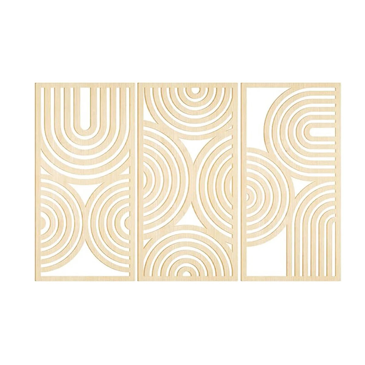 3pcs Wooden Abstract Wall Art Deco