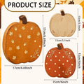 Wooden Farmhouse Pumpkin Ghost Ornament