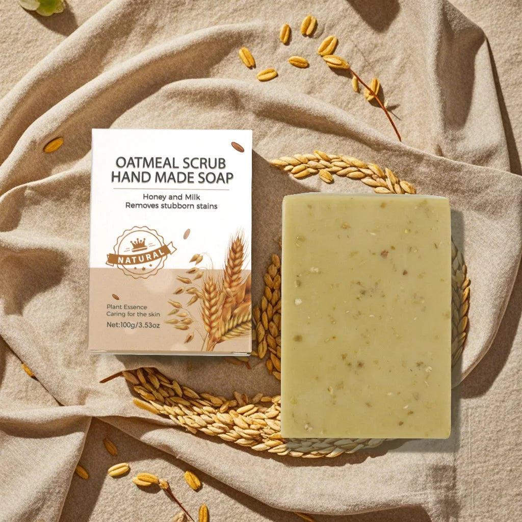 Oatmeal Handmade Soap – Gentle Exfoliating Bar for Face & Body