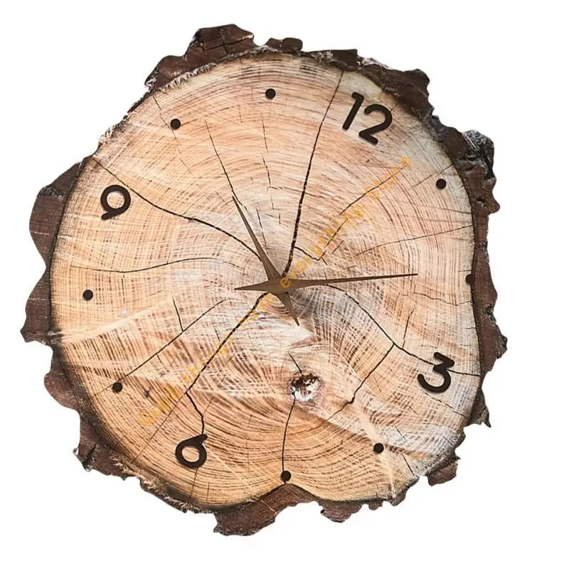 Farmhouse Annual Rings Wooden Wall Clock | Silent Quartz |