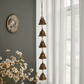 Rustic Iron Wind Chime with Decorative Chain