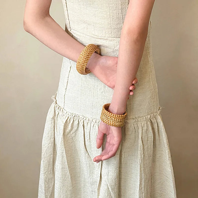 Rattan Knit Cuff Bracelet