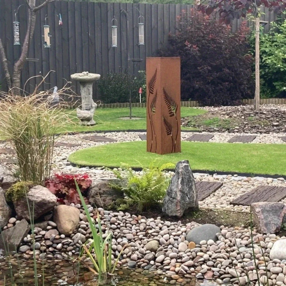 Rusty Metal Fern Garden Column
