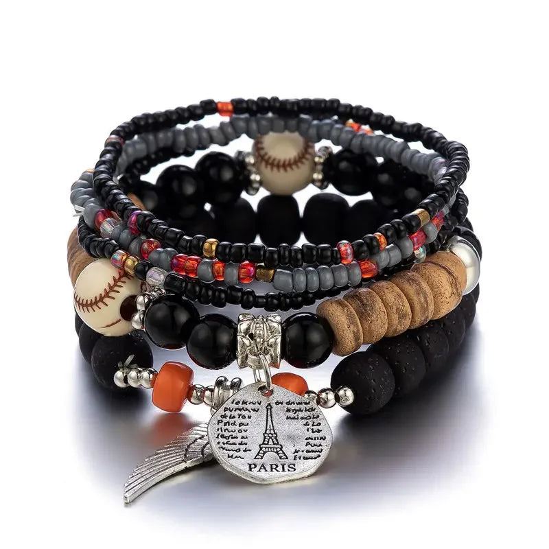 Tree of Life Wood Bead Bracelet