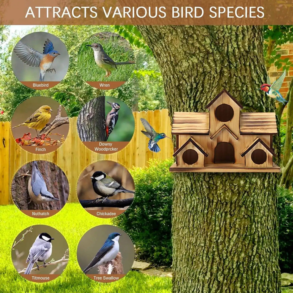 Rustic Wooden Birdhouse
