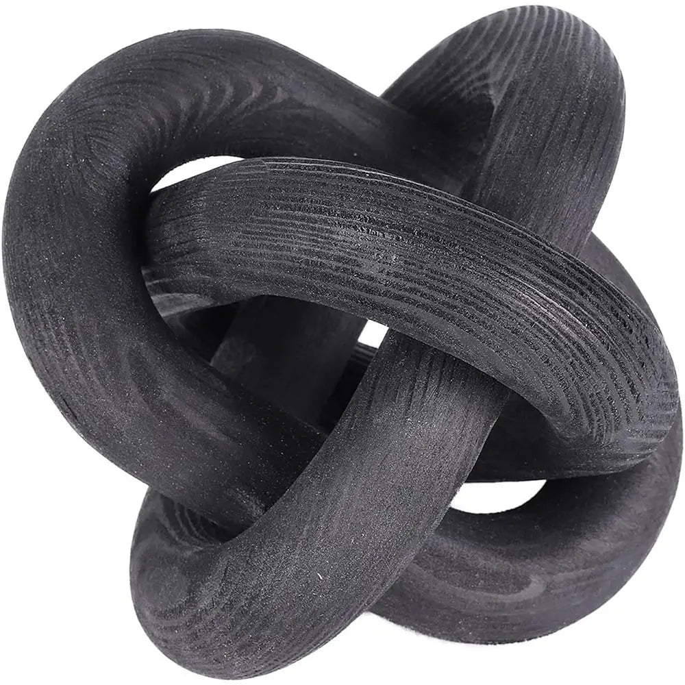 Abstract Rustic Boho 3-Link Wood Chain Decor