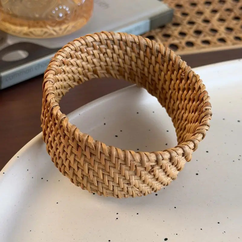 Rattan Knit Cuff Bracelet