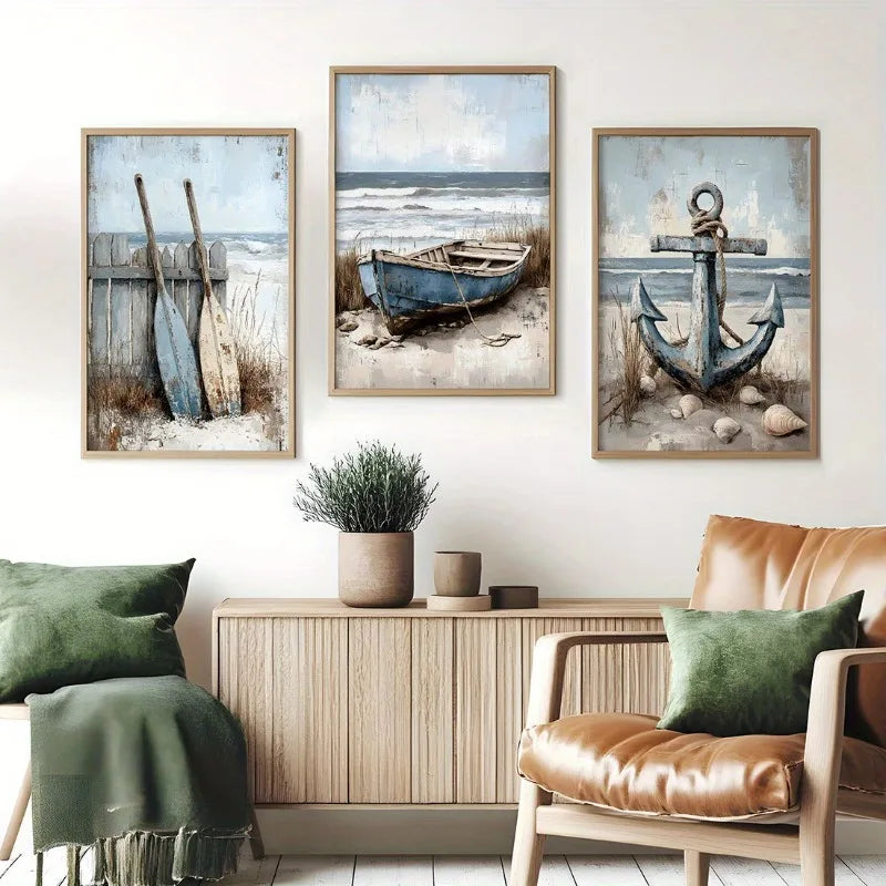 Nautical Ocean Canvas Wall Art
