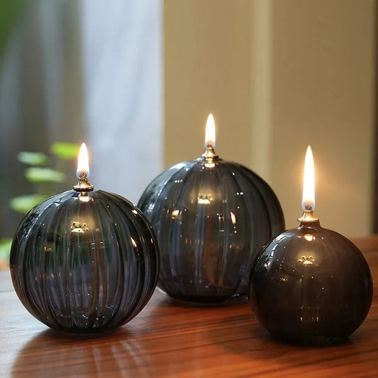 Refillable Glass Oil Lamp