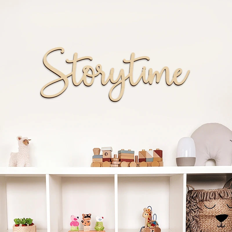 Rustic Wooden Storytime Wall Sign