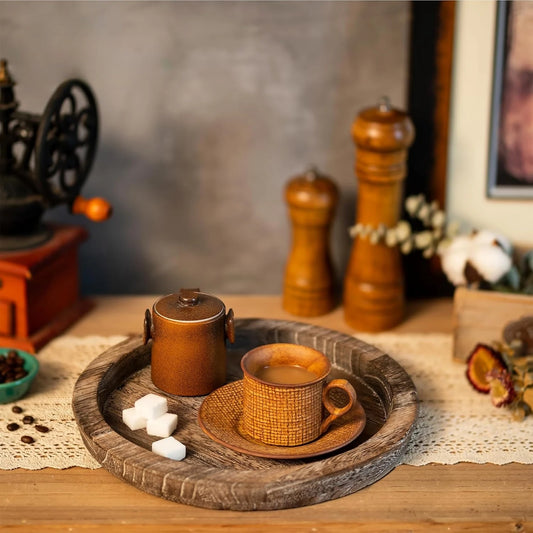 Rustic Wooden Candle Tray