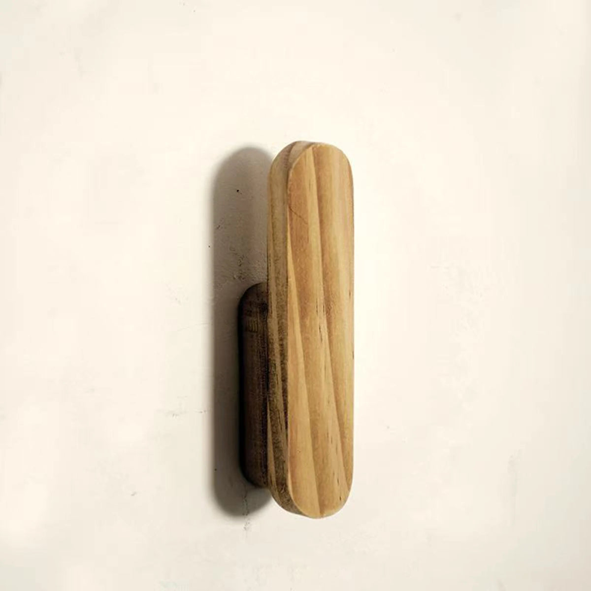 Boho Pine Wood Wall Hook | Rustic Minimalist Towel & Hat Hanger
