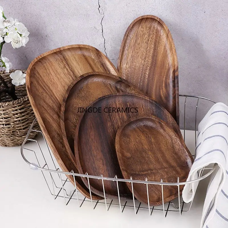 Walnut Wood Irregular Serving Tray