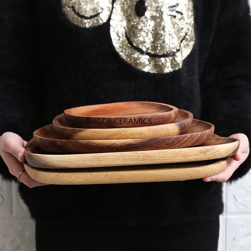 Walnut Wood Irregular Serving Tray