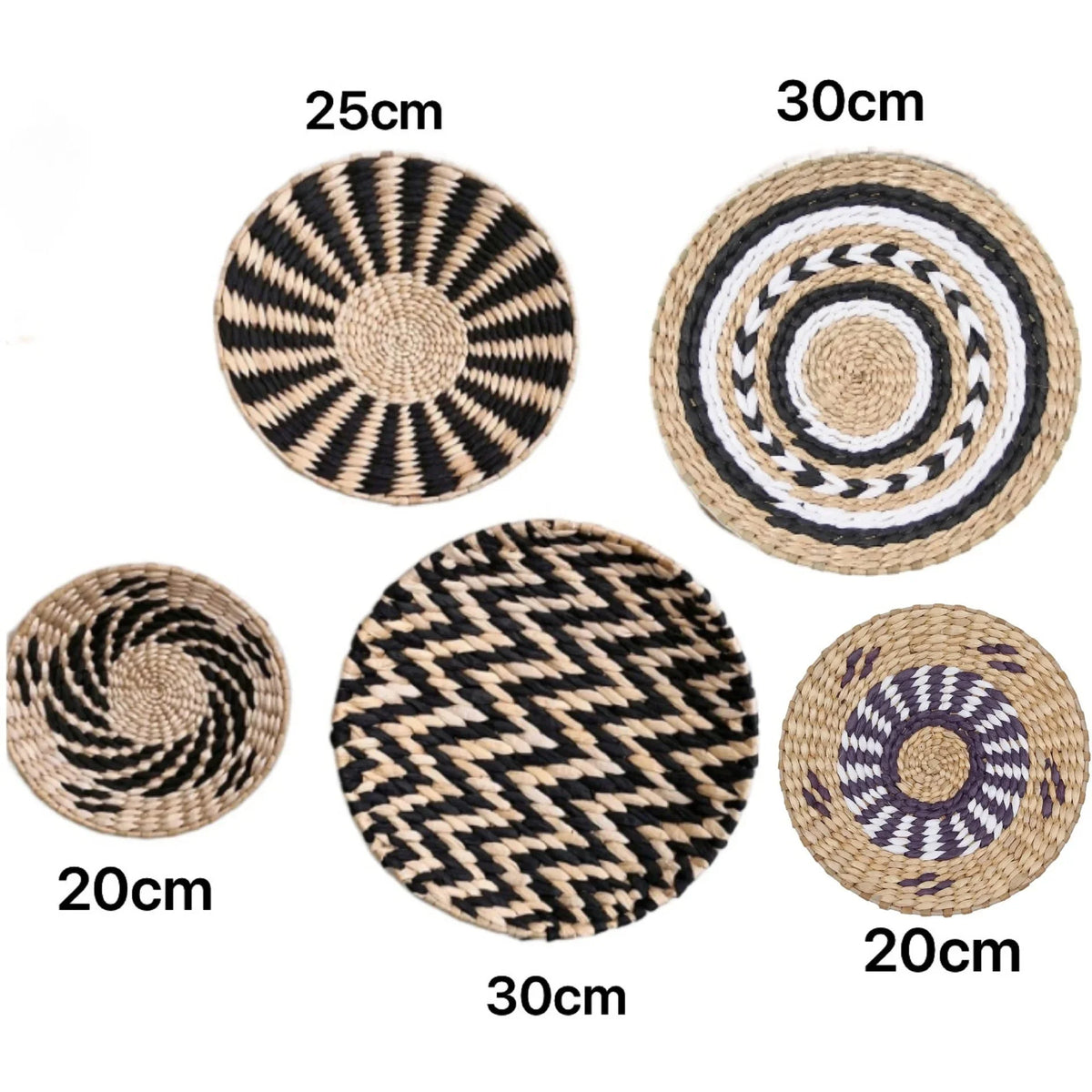 Straw Woven Wall Hanging Set