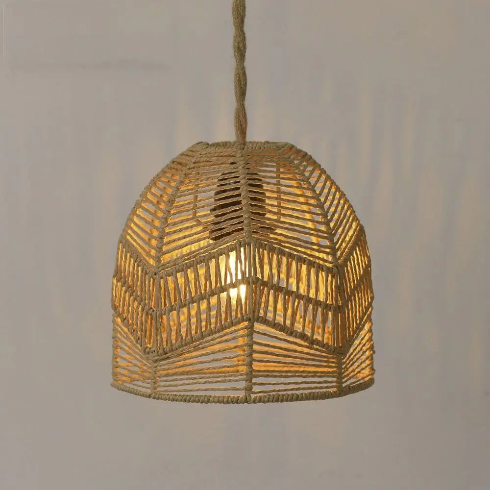 Woven Paper Rope Pendant Lampshade