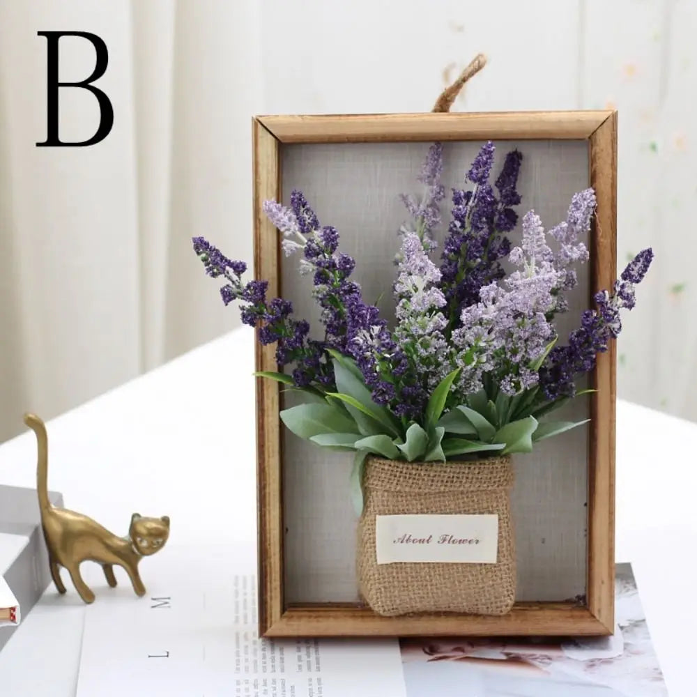 3D Faux Flowers Photo Frame