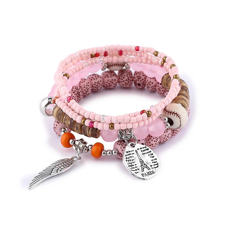 Tree of Life Wood Bead Bracelet