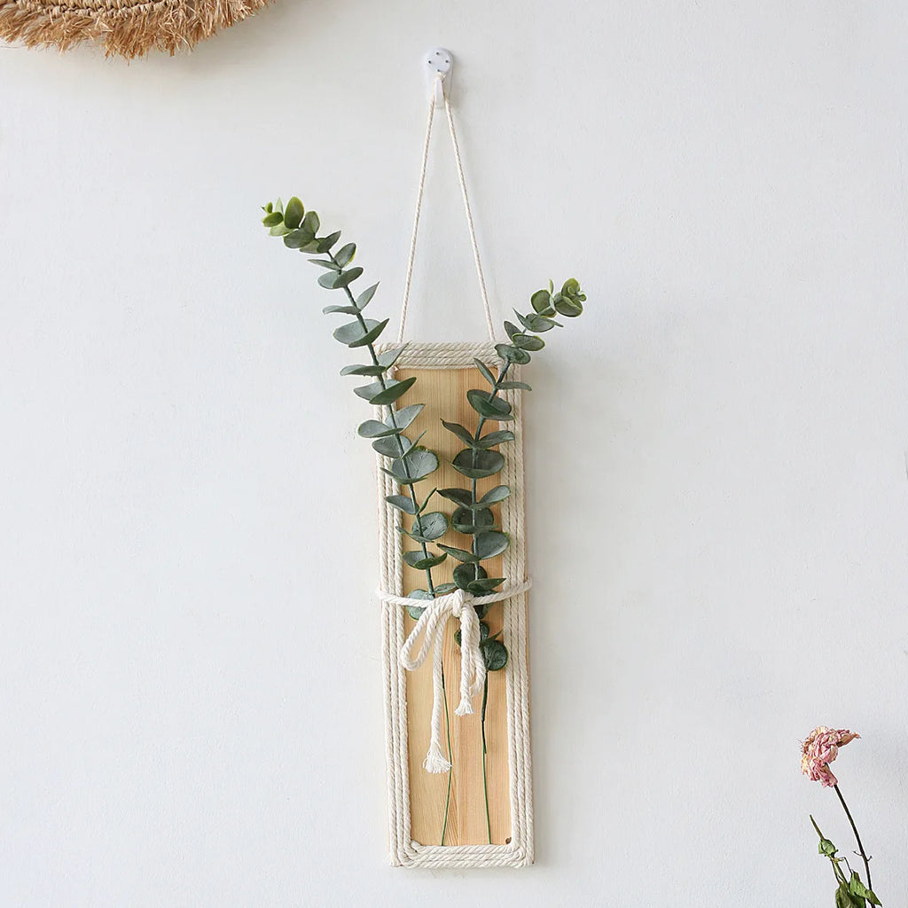 Bohemian Woven Rope and Wood Wall Hanger