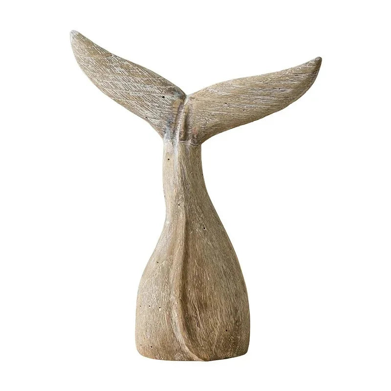 Vintage Handmade Whale Tail Sculpture