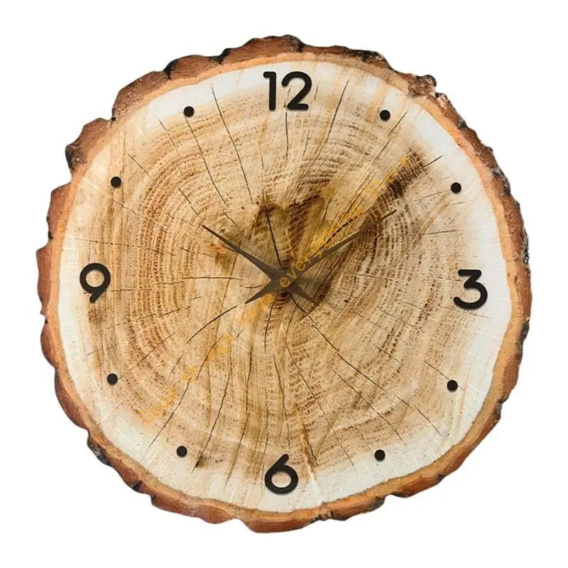 Farmhouse Annual Rings Wooden Wall Clock | Silent Quartz |