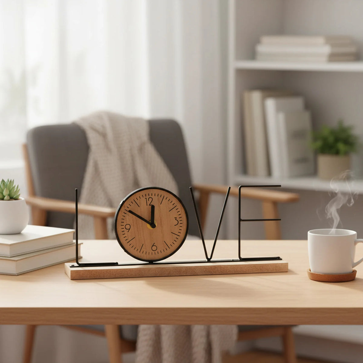 Handmade Resin Silent Tabletop Clock