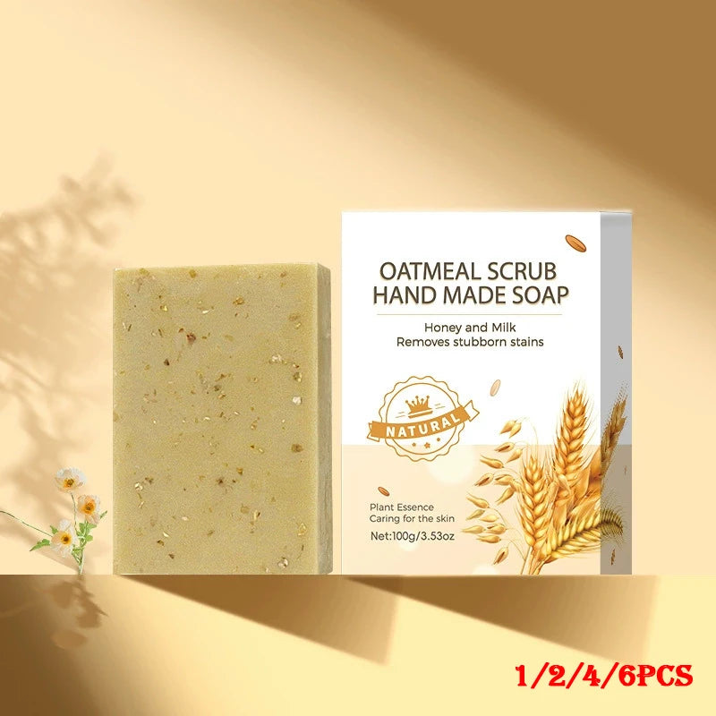 Oatmeal Handmade Soap – Gentle Exfoliating Bar for Face & Body