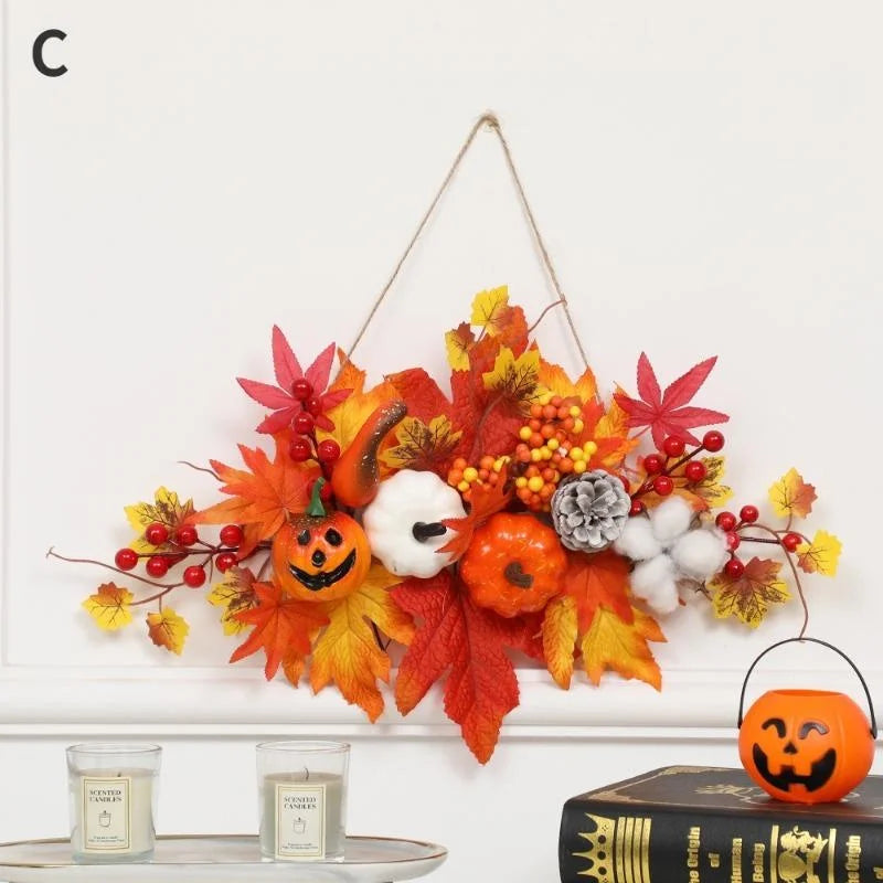 Maple Leaf & Pumpkin Harvest Garland