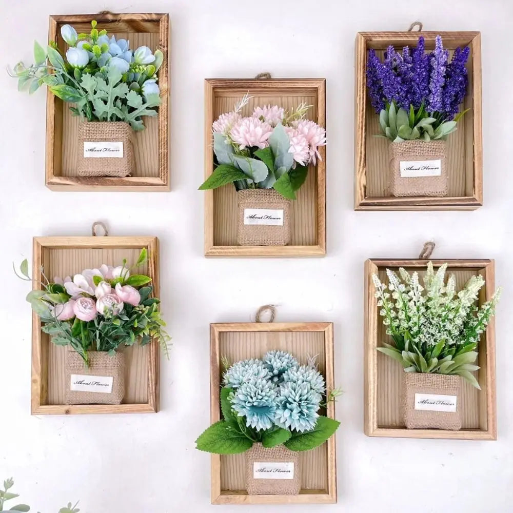 3D Faux Flowers Photo Frame