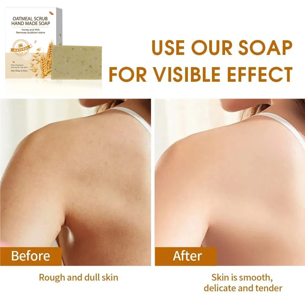 Oatmeal Handmade Soap – Gentle Exfoliating Bar for Face & Body