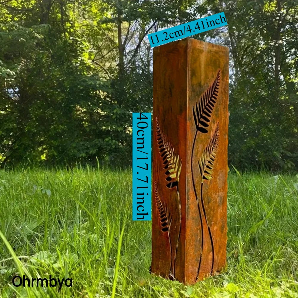 Rusty Metal Fern Garden Column