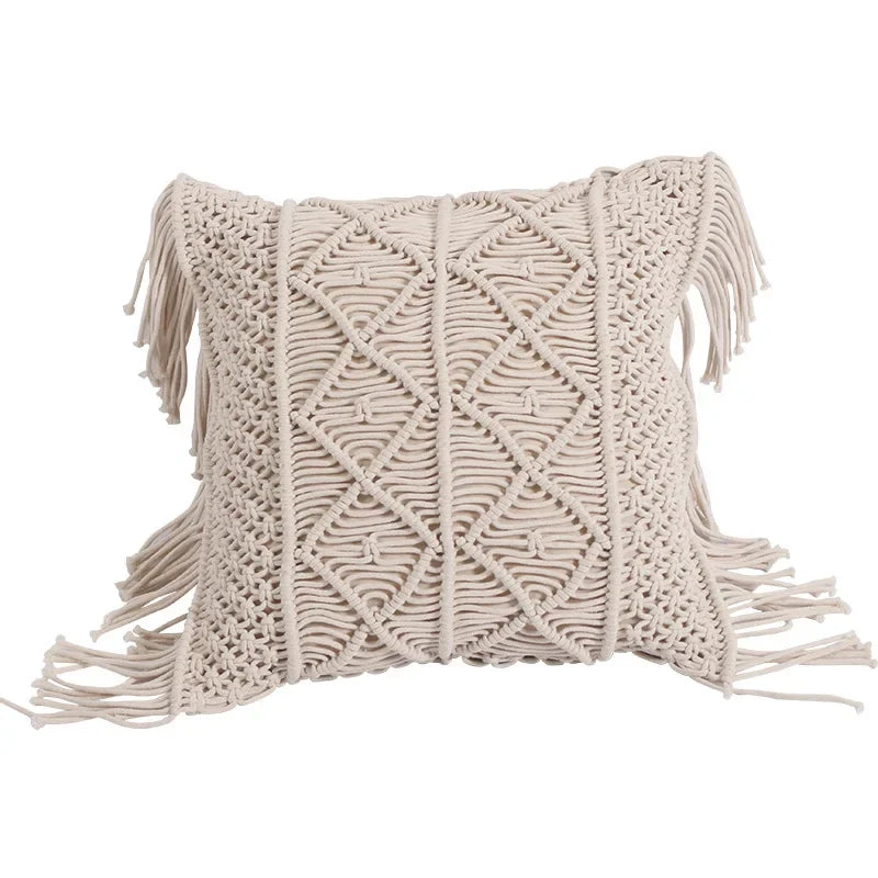 Boho Macrame Tassel Cushion Cover