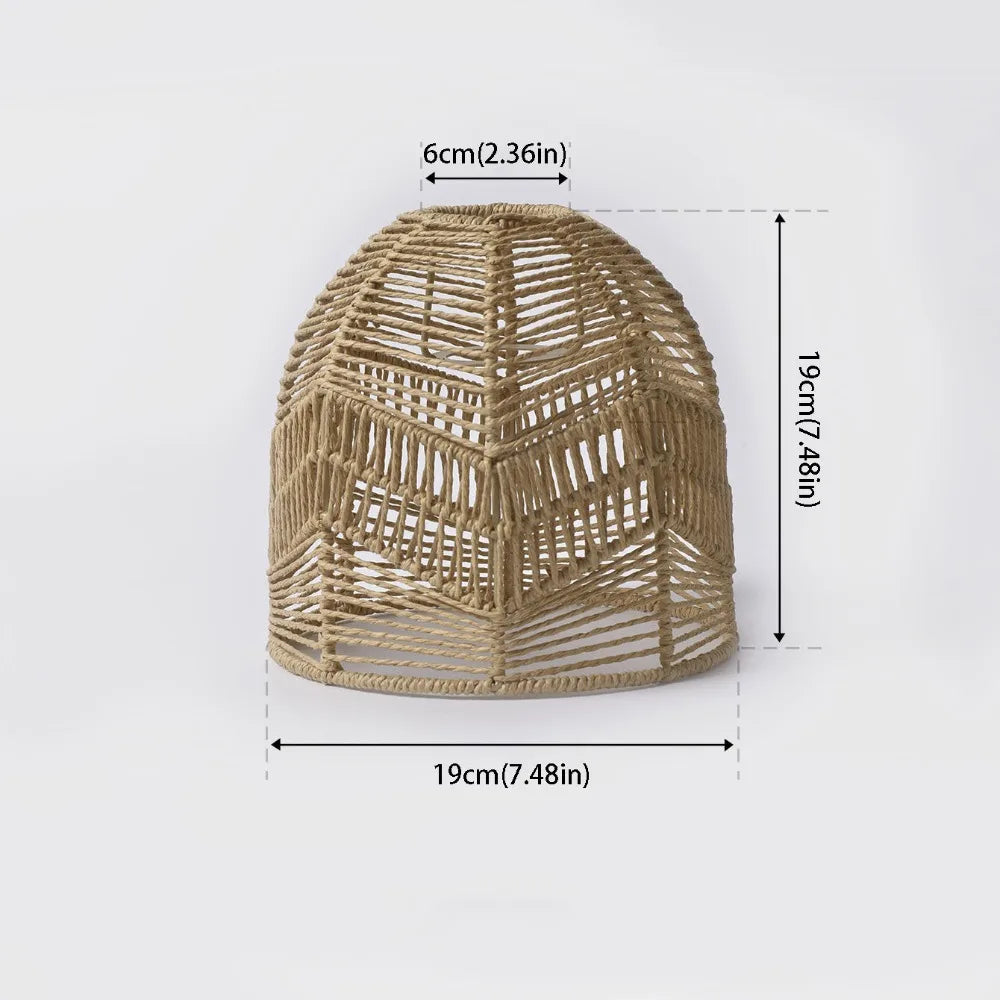 Woven Paper Rope Pendant Lampshade