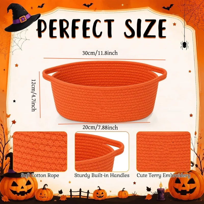 Pumpkin Cotton Rope Storage Basket