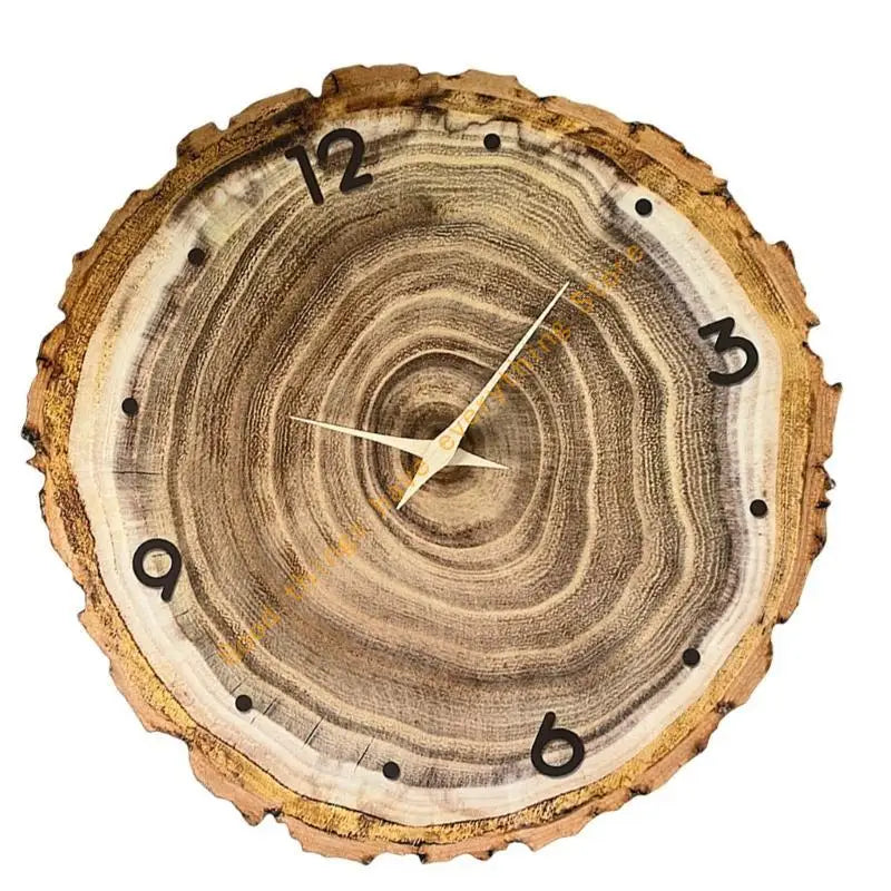 Farmhouse Annual Rings Wooden Wall Clock | Silent Quartz |