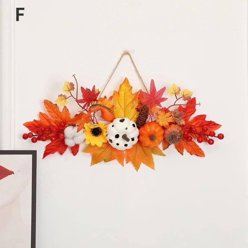 Maple Leaf & Pumpkin Harvest Garland