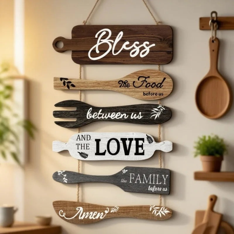 Rustic Farmhouse Wooden Kitchen Wall Sign