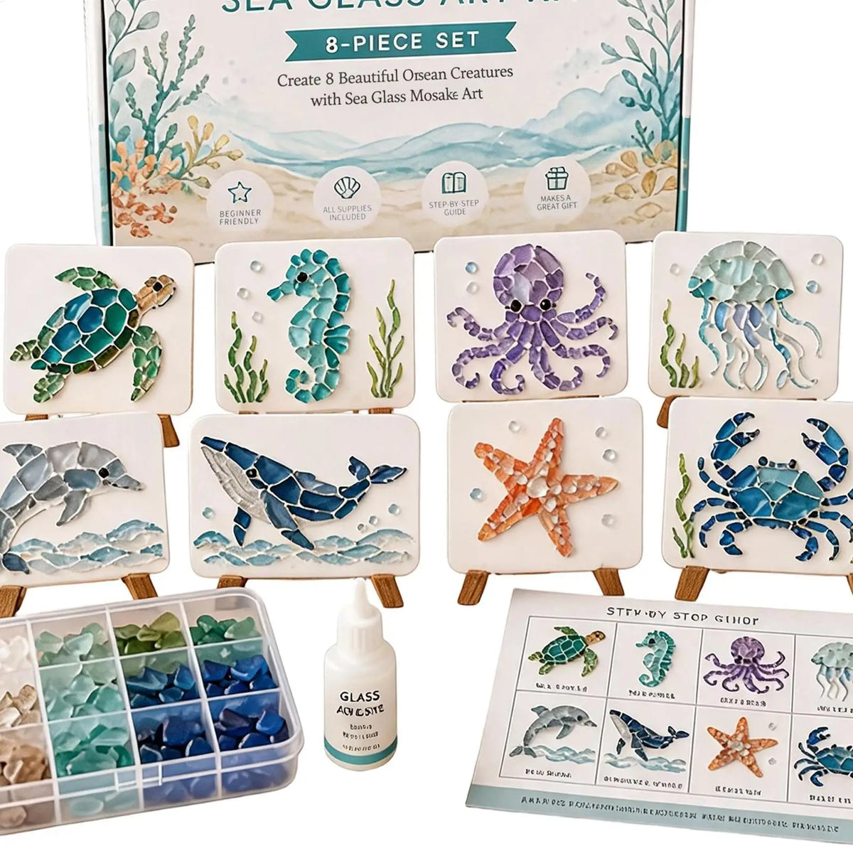 DIY Crushed Sea Glass Mosaic Art Kit