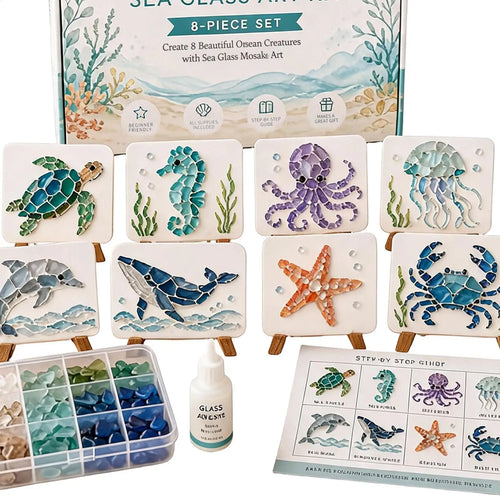 DIY Crushed Sea Glass Mosaic Art Kit