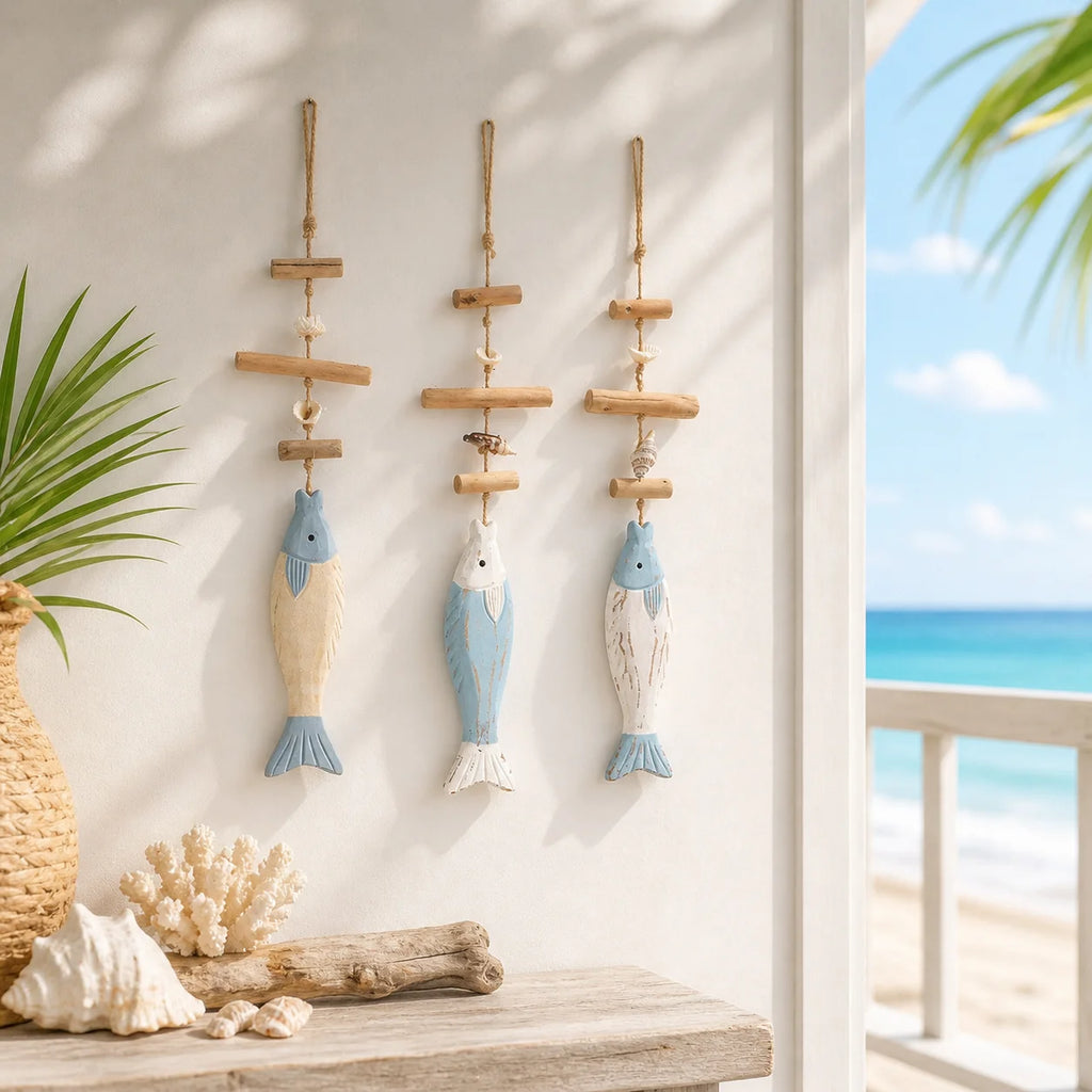 Handmade Coastal Fish Wall Hanging