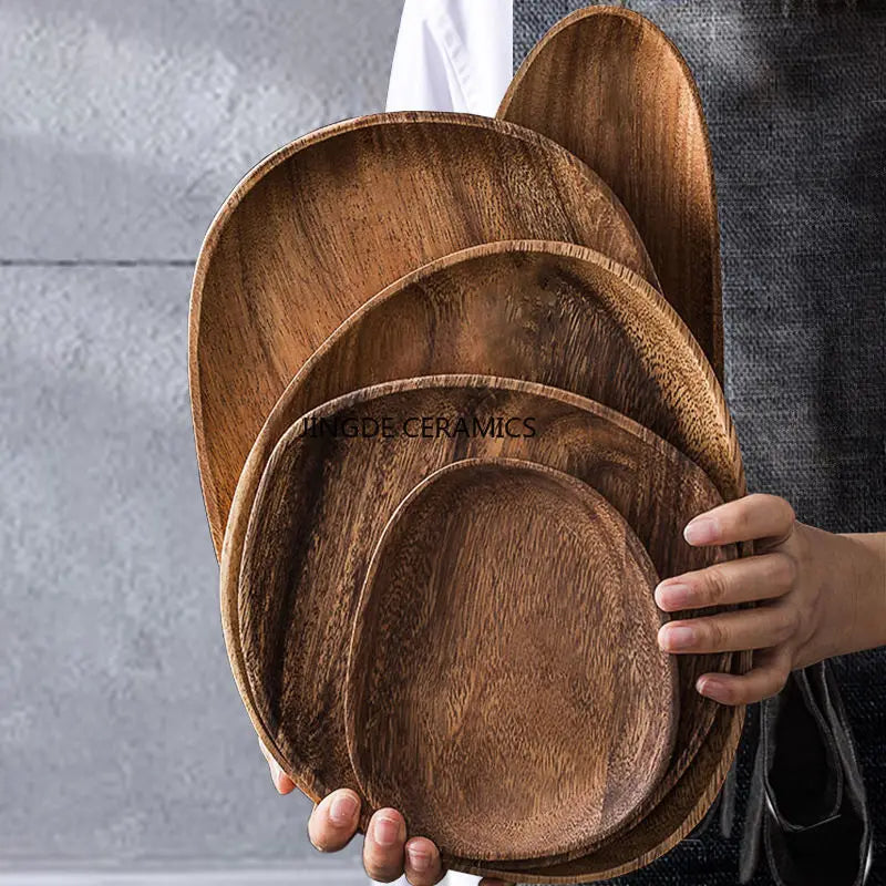 Walnut Wood Irregular Serving Tray
