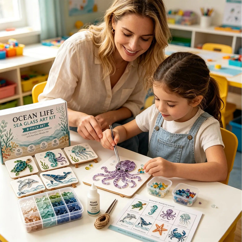 DIY Crushed Sea Glass Mosaic Art Kit