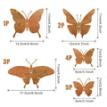 Set of 15 Rustic Handcrafted Metal Butterfly Wall Décor