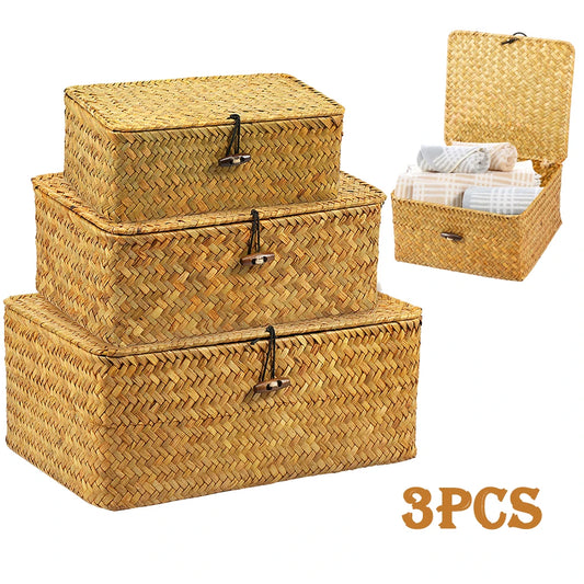 Seagrass Storage Baskets, Set of 3